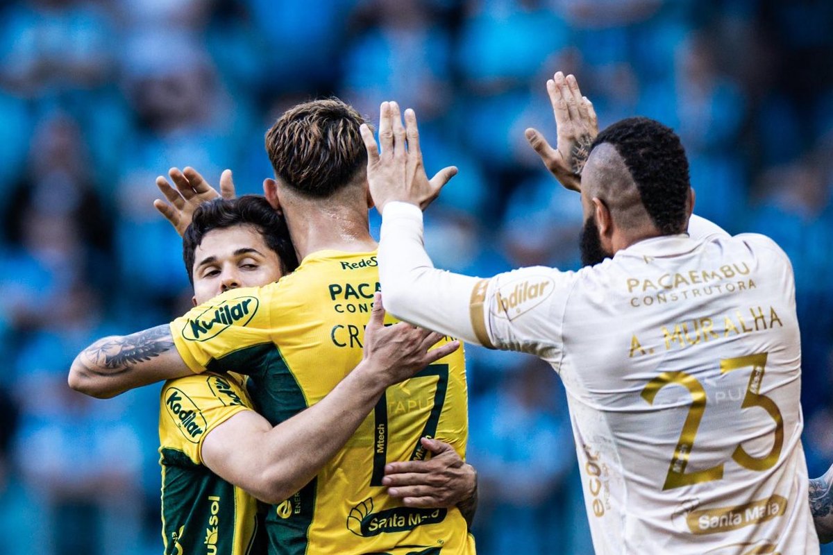 Mirassol venceu o Grêmio na Arena (foto: Pedro Zacchi/Mirassol)