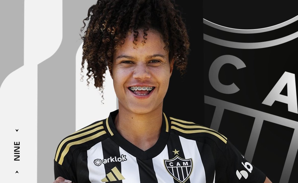 Nine, nova lateral-direita do Atlético (foto: Divulgação/X/@GaloFFeminino)
