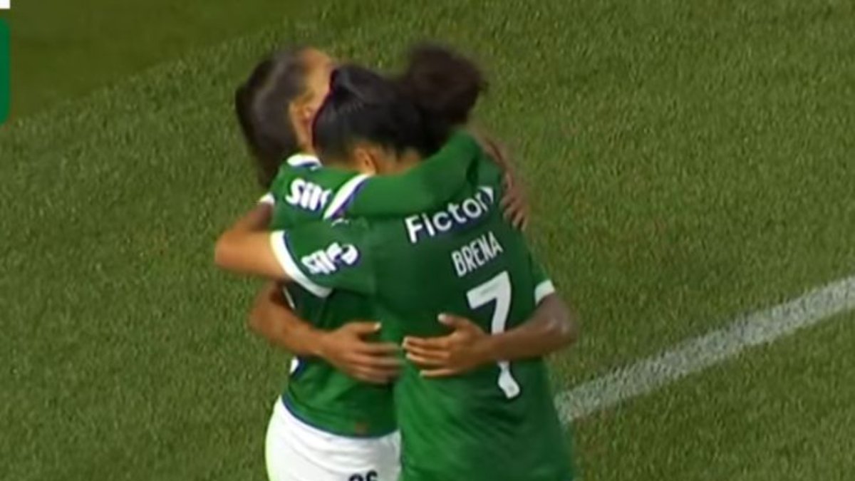 Palmeiras comemora segundo gol sobre o América (foto: Reprodução/NSports (Youtube))
