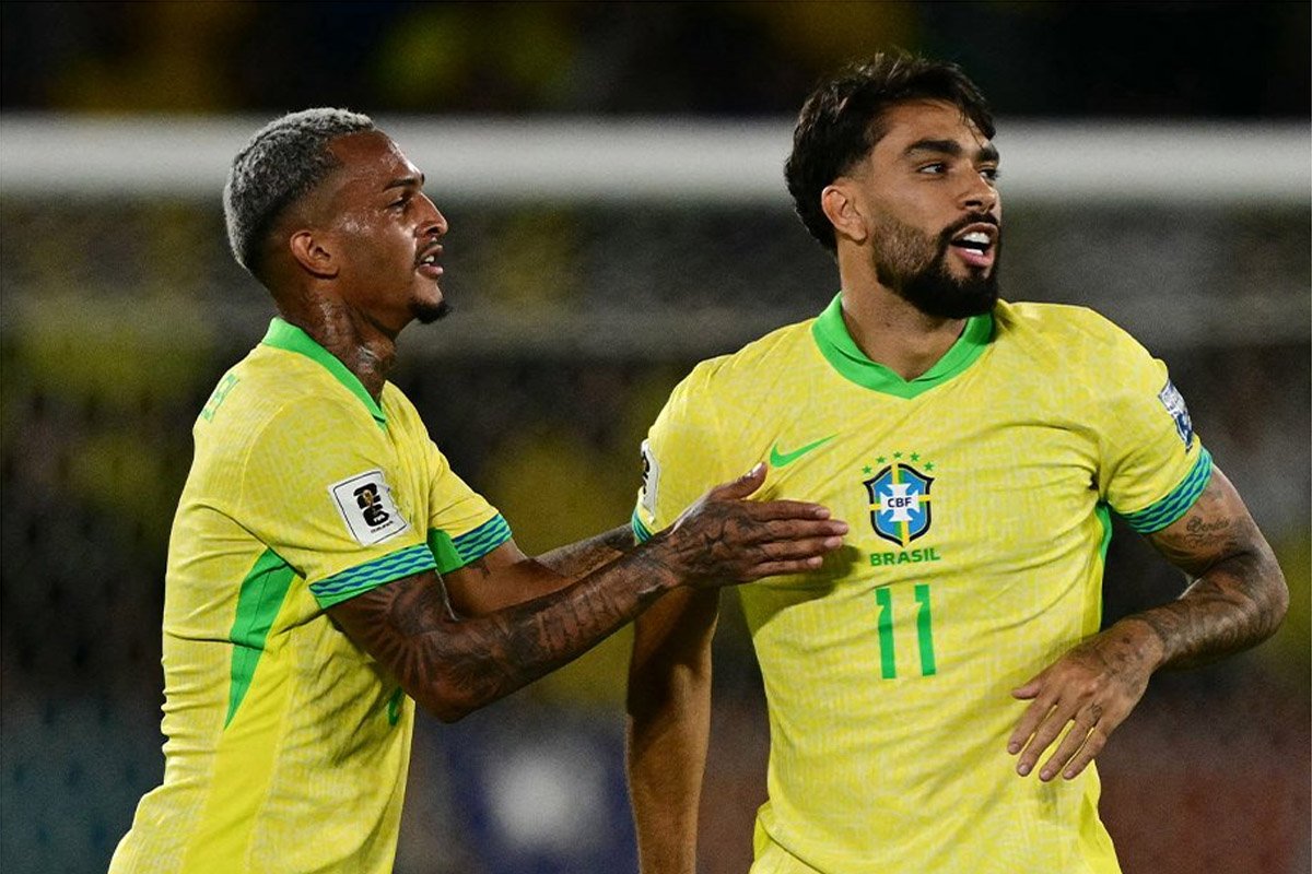 Paquetá (11) marcou o segundo gol do Brasil contra o Chile (foto: Divulgação/Conmebol)