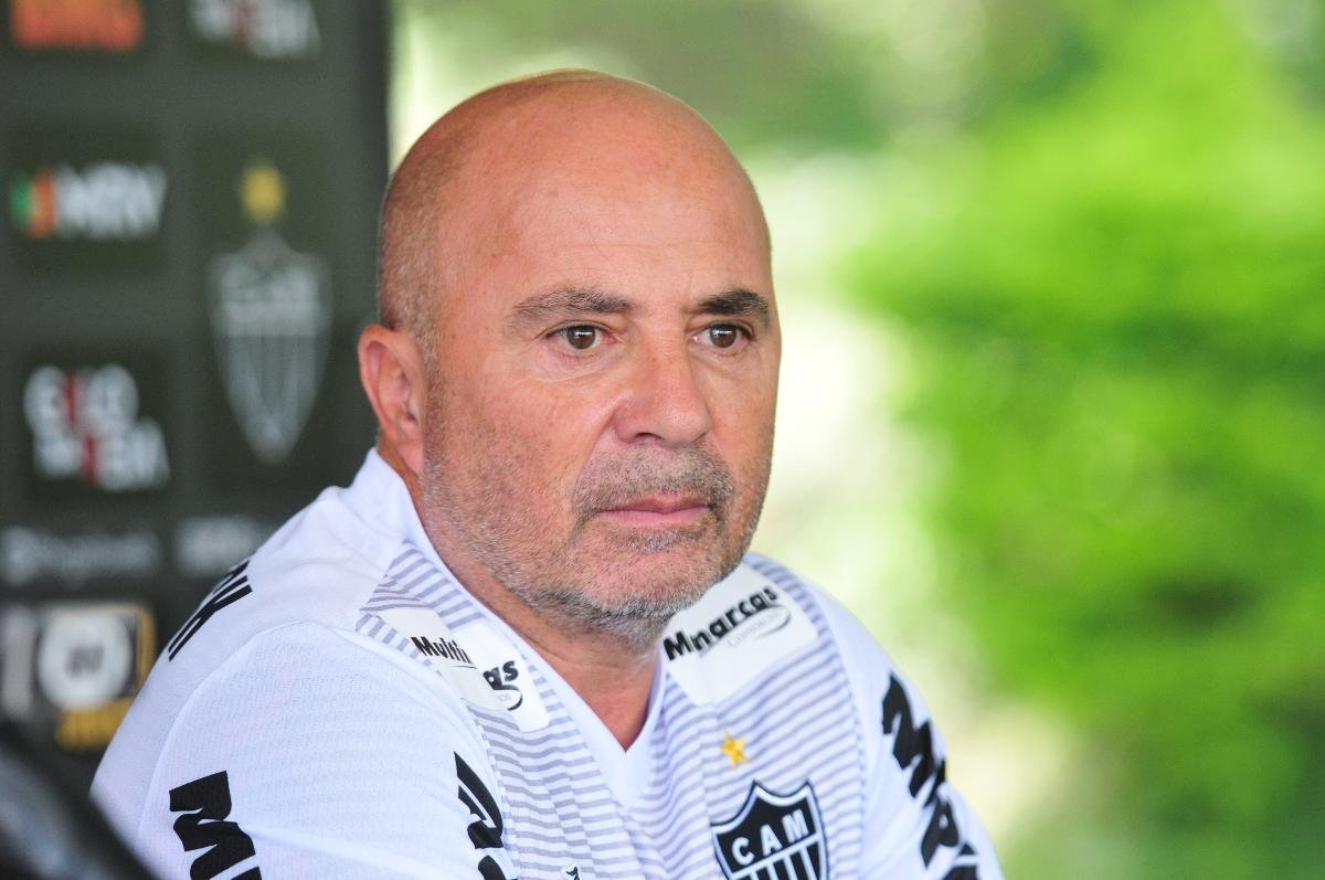 Jorge Sampaoli em sua primeira passagem pelo Atlético (foto: Gladyston Rodrigues/EM/D.A Press - 09/03/2020)