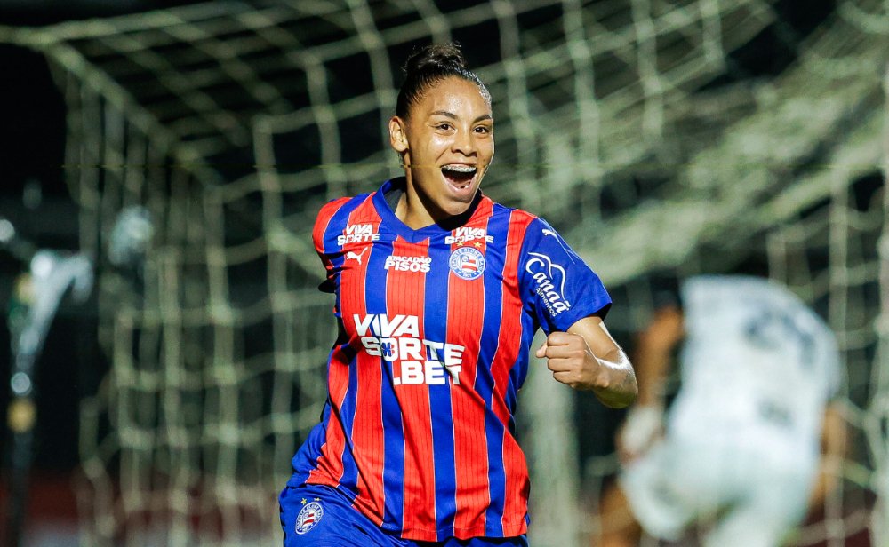 Wendy comemora gol pelo Bahia diante do Atlético na Copa do Brasil (foto: Rafael Rodrigues/Bahia)