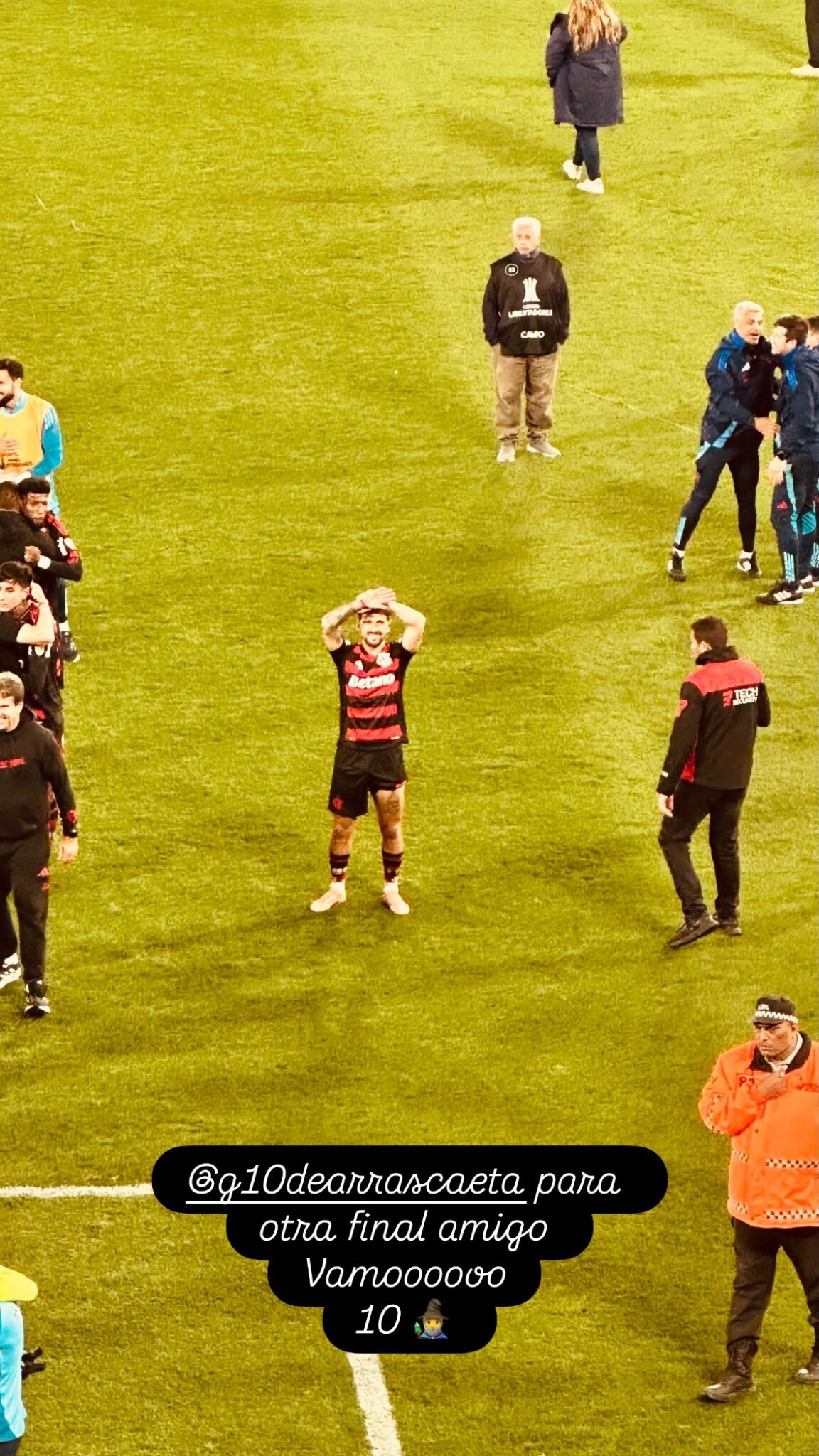 Mensagem de Ariel Cabral a Arrascaeta - (foto: Reprodução)