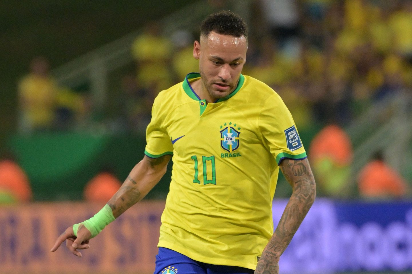 Neymar em ação pela Seleção Brasileira contra a Venezuela, em março de 2025, pelas Eliminatórias (foto: NELSON ALMEIDA/AFP)