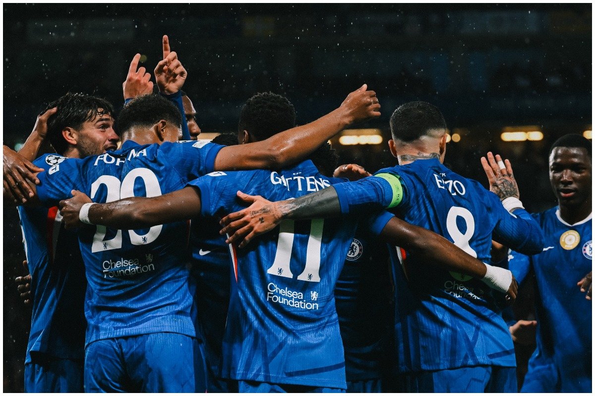 Atletas do Chelsea comemorando (foto: Divulgação/Chelsea)