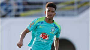 Jogador Estêvão, pela Seleção brasileira - Crédito: 