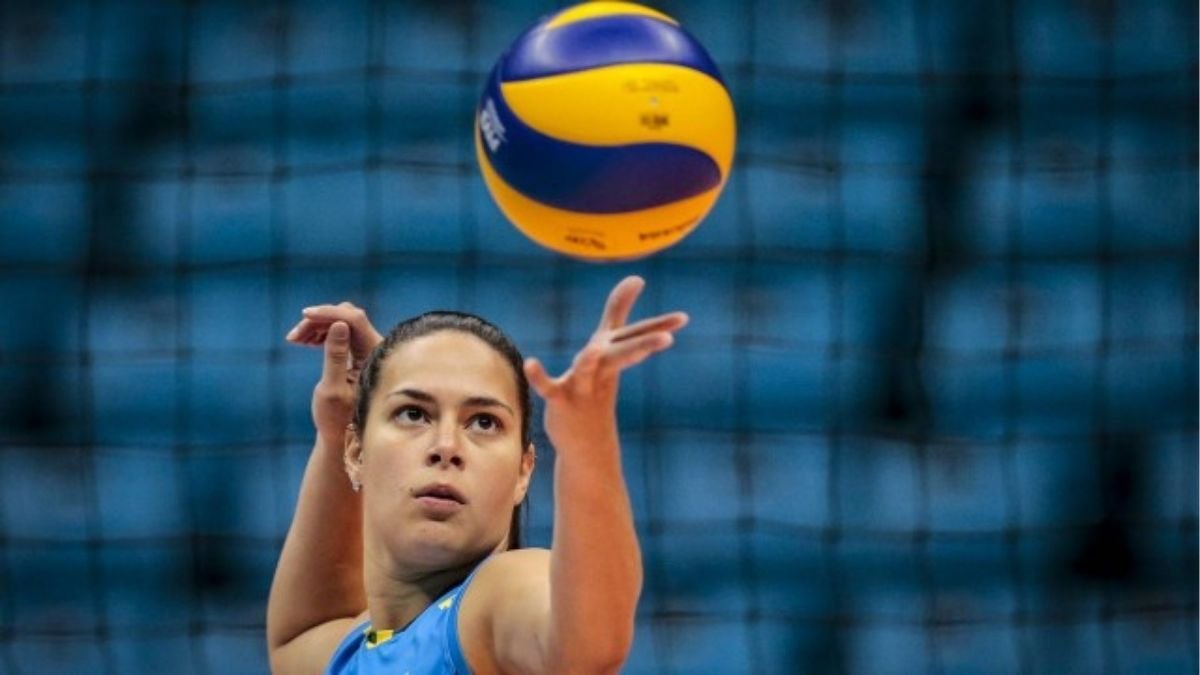 Gabiru em treino da Seleção Brasileira (foto: Leandro Martins/CBV/Divulgação)