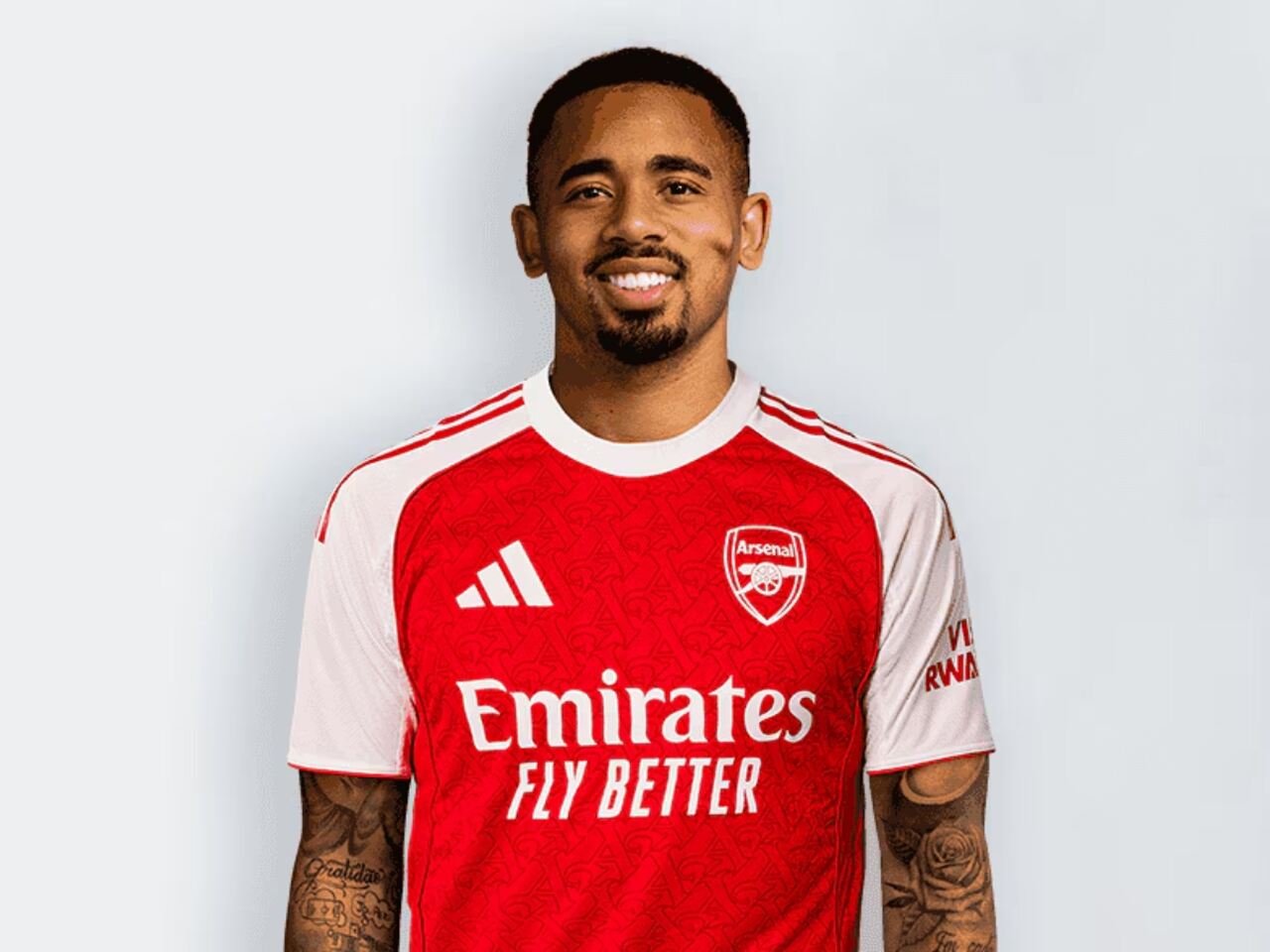 Gabriel Jesus pelo Arsenal (Foto: Divulgação/Site Oficial Arsenal) (foto: Gabriel Jesus pelo Arsenal (Foto: Divulgação/Site Oficial Arsenal))