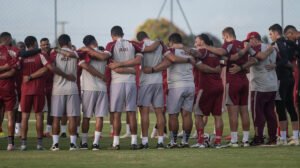 Time do CRB em centro de treinamento - Crédito: 