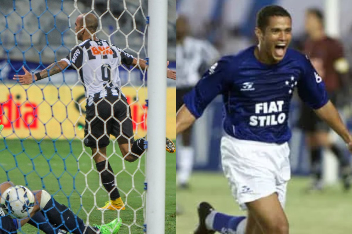 Tardelli e Marcelo Ramos comemoram gols em clássicos mineiros (foto: Jorge Gontijo/EM)