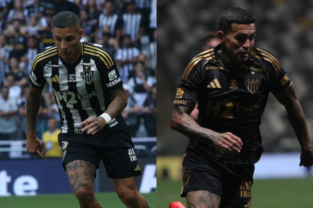 Arana e Dudu, jogadores do Atlético - (foto: Edesio Ferreira/EM/D.A Press)