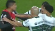 Jogadores se envolveram em confusão em Coritiba x Botafogo-SP (foto: Reprodução)