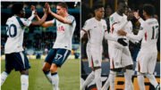 Jogadores de Tottenham e Chelsea durante partida (foto: Divulgação/Tottenham e Divulgação/Chelsea)
