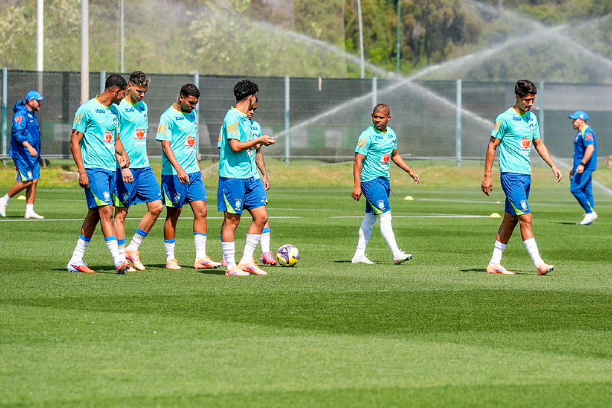Seleção em treino antes da Copa do Mundo Sub-20 (foto: Divulgação/CBF)