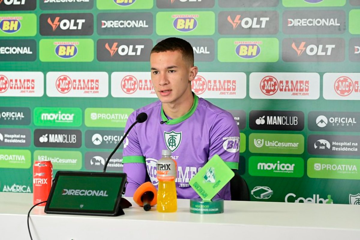 Felipe Amaral, volante do América (foto: Mourão Panda/América)