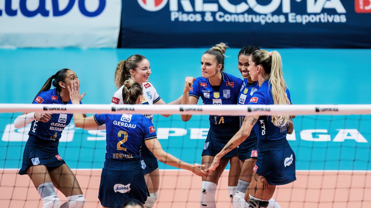 Time feminino de vôlei do Minas (foto: Hedgard Moraes/Minas Tênis Clube)