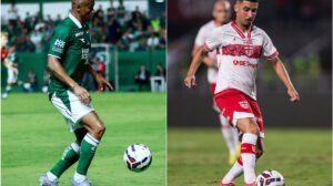 Atletas do Goiás e CRB, respectivamente - Crédito: 