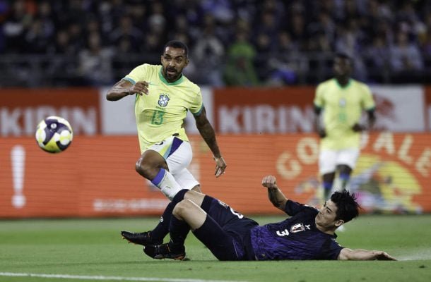 Paulo Henrique em ação com a camisa da Seleção diante do Japão (foto: Foto: Rafael Ribeiro/CBF)
