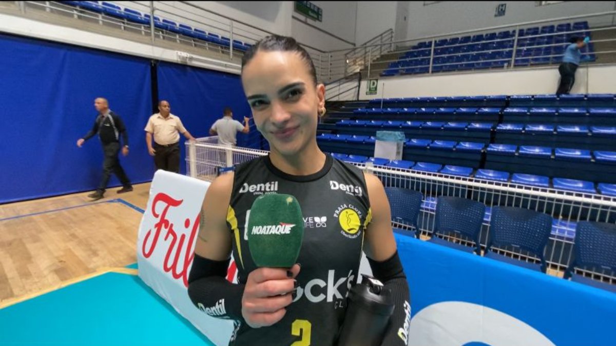 Natinha, líbero do time de vôlei feminino do Praia Clube, em entrevista exclusiva ao No Ataque (foto: Rafael Cyrne/EM/D.A Press)