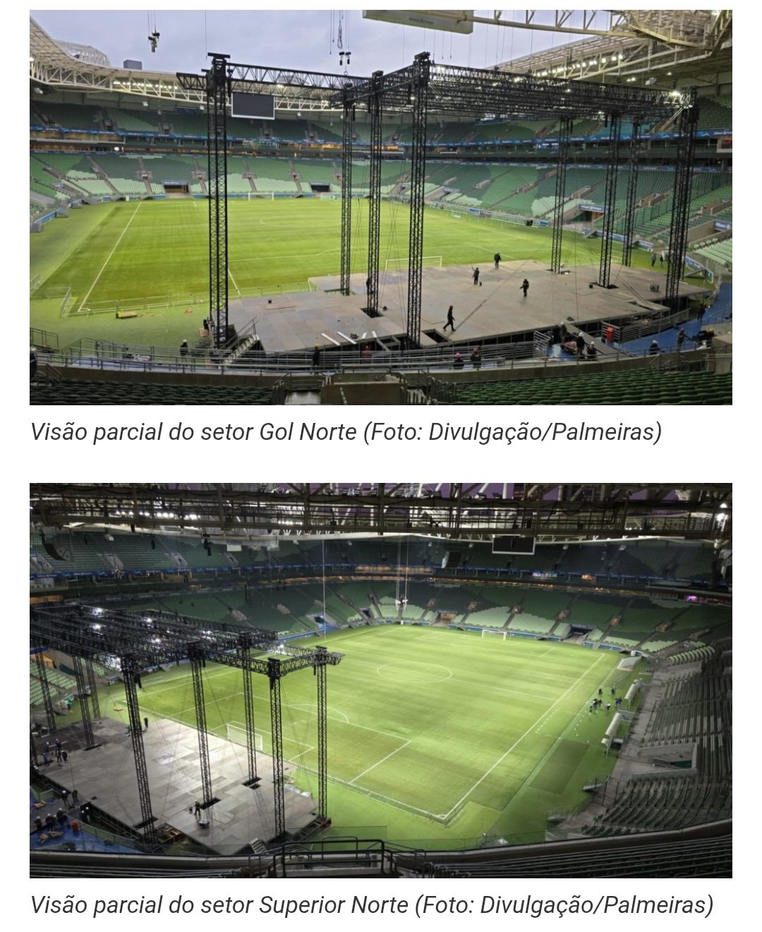 Setores do Allianz Parque terão pontos cegos em Palmeiras x Cruzeiro - (foto: Divulgação/Palmeiras)