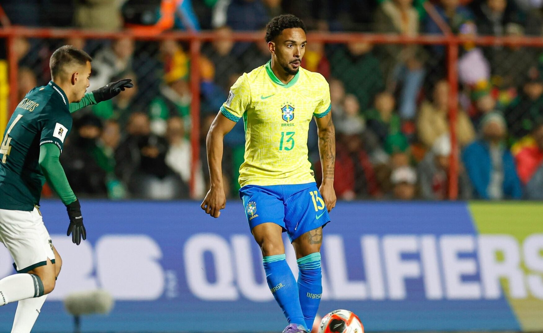 Vitinho durante jogo do Brasil contra a Bolívia (foto: Rafael Ribeiro/CBF)
