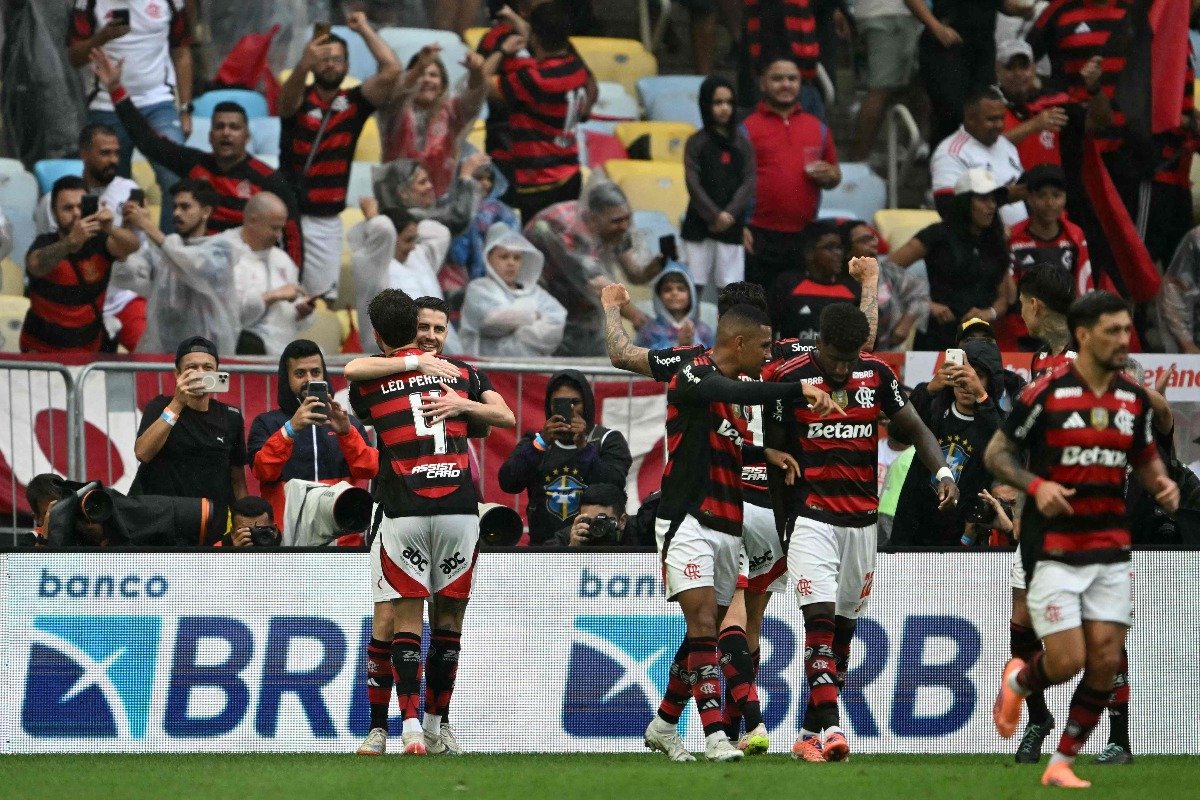 Flamengo em jogo do Campeonato Brasileiro (foto: Mauro PIMENTEL / AFP)
