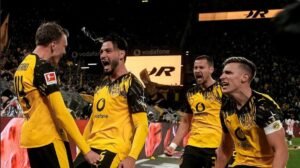 Jogadores do Borussia durante comemoração - Crédito: 