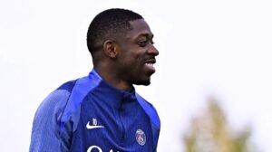 Jogador do PSG durante treino  - Crédito: 