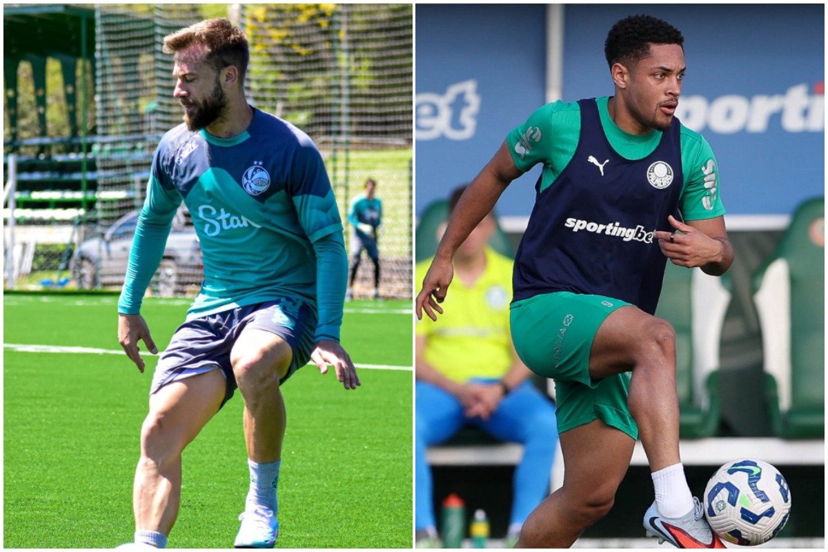 Jogadores do Juventude e do Palmeiras (foto: Leonardo Bidese/ECJ e Cesar Greco/Palmeiras)