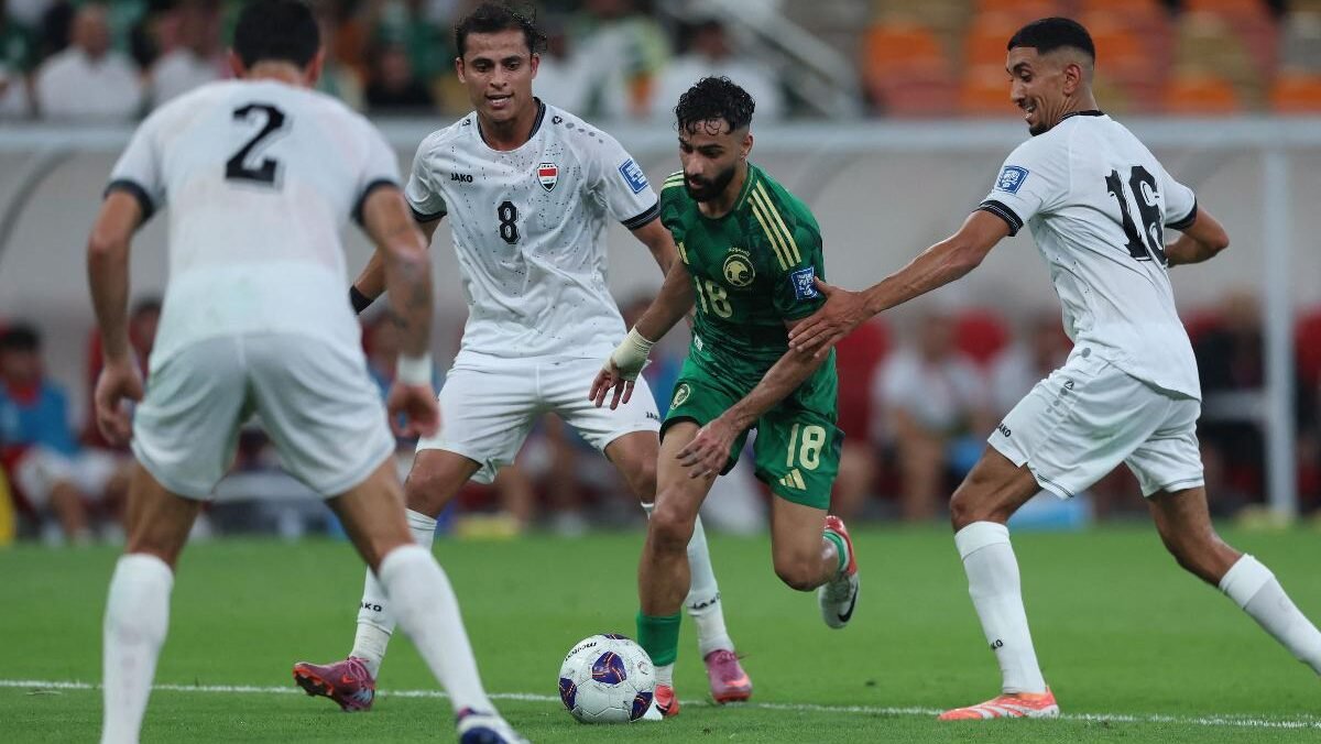 Arábia Saudita empatou com o Iraque e se classificou para a Copa do Mundo de 2026 (foto: AFP)