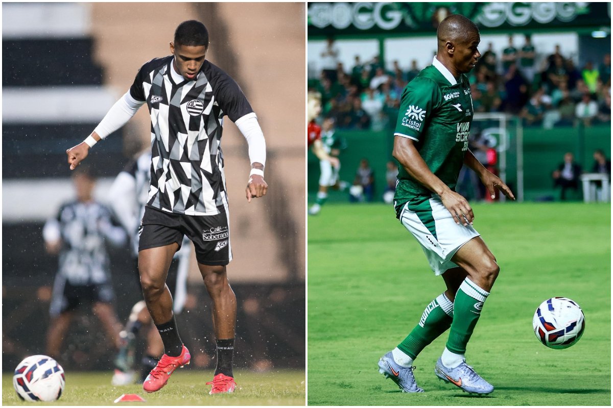 Atletas do Athletic e Goiás atuando pelos seus respectivos clubes. (foto: Divulgação/Athletic e Divulgação/Goiás)