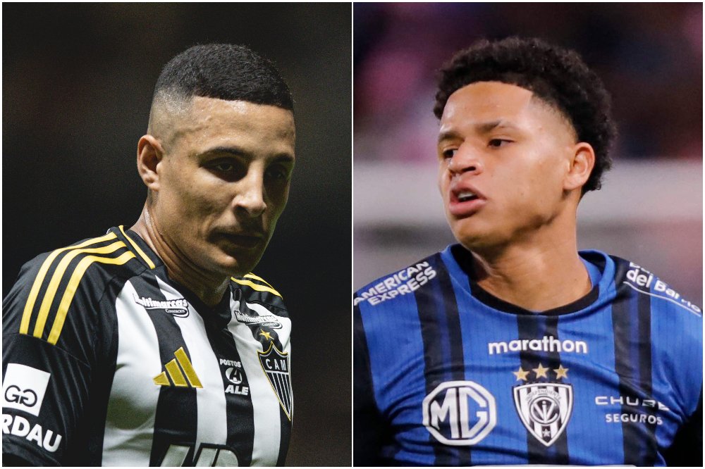 Guilherme Arana e Patrick Mercado se reencontram em Atlético x Del Valle (foto: ARMANDO PRADO / AFP)