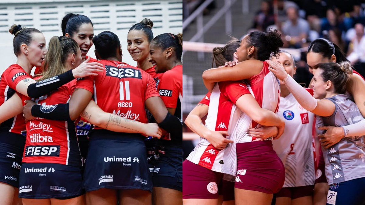 Bauru e Barueri se enfrentam pela final do Paulista de Vôlei (foto: Kamila França/Bauru e Fernanda Georges/Barueri)