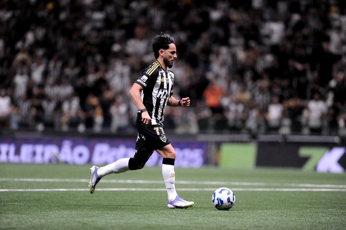 Biel, atacante do Atlético, em ação na Arena MRV (foto: Alexandre Guzanshe/EM/D.A. Press)