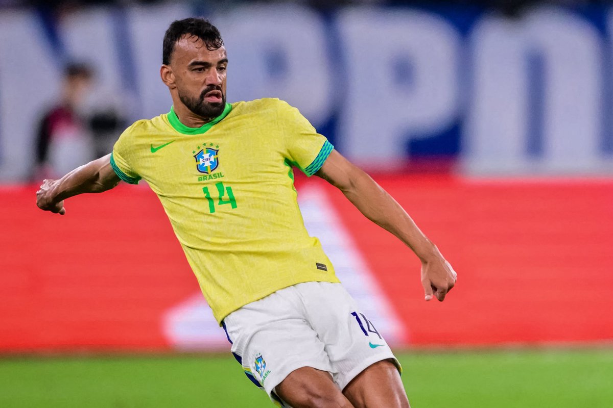 Fabrício Bruno, zagueiro da Seleção Brasileira, na partida contra o Japão, em Tóquio (foto: YUICHI YAMAZAKI/AFP)