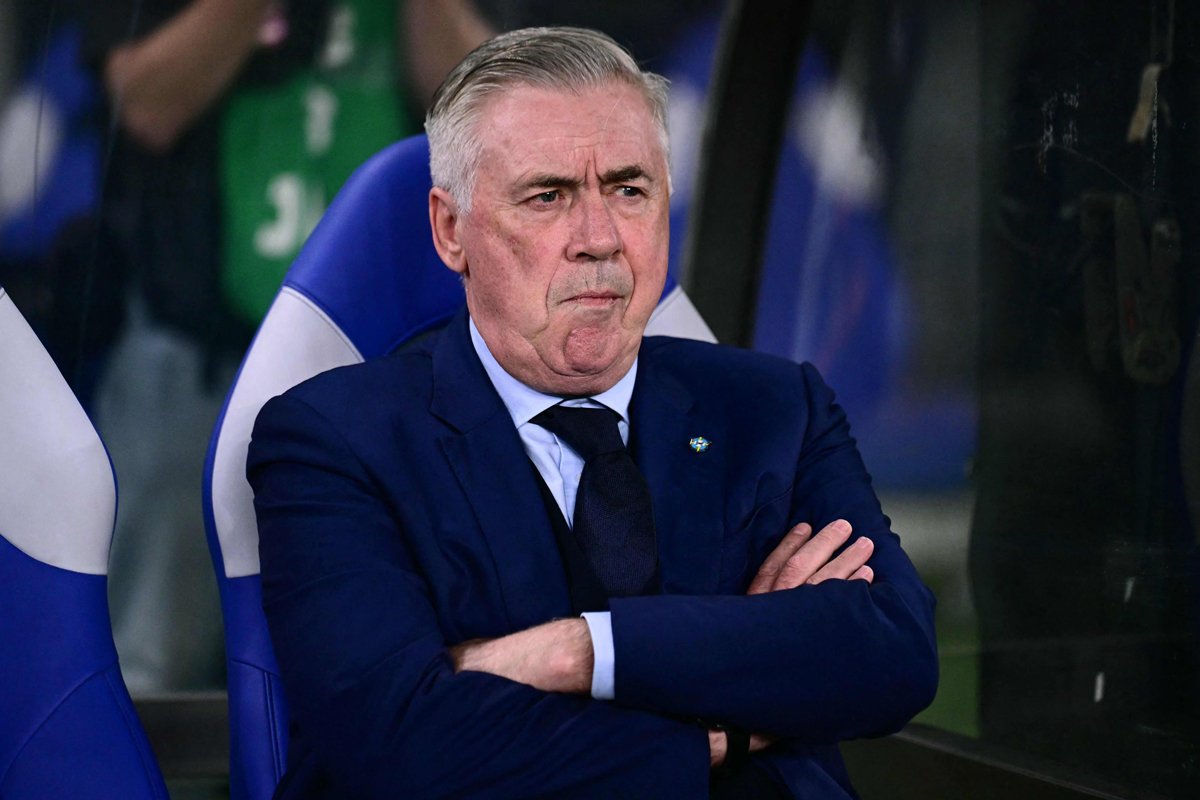 Carlo Ancelotti, técnico da Seleção Brasileira, no amistoso contra o Japão, em Tóquio (foto: YUICHI YAMAZAKI/AFP)