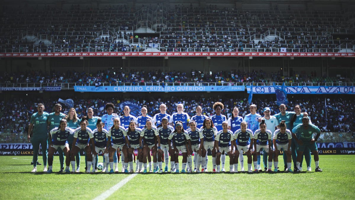 Elenco do Cruzeiro feminino para a temporada 2025 (foto: Gustavo Martins/Cruzeiro)