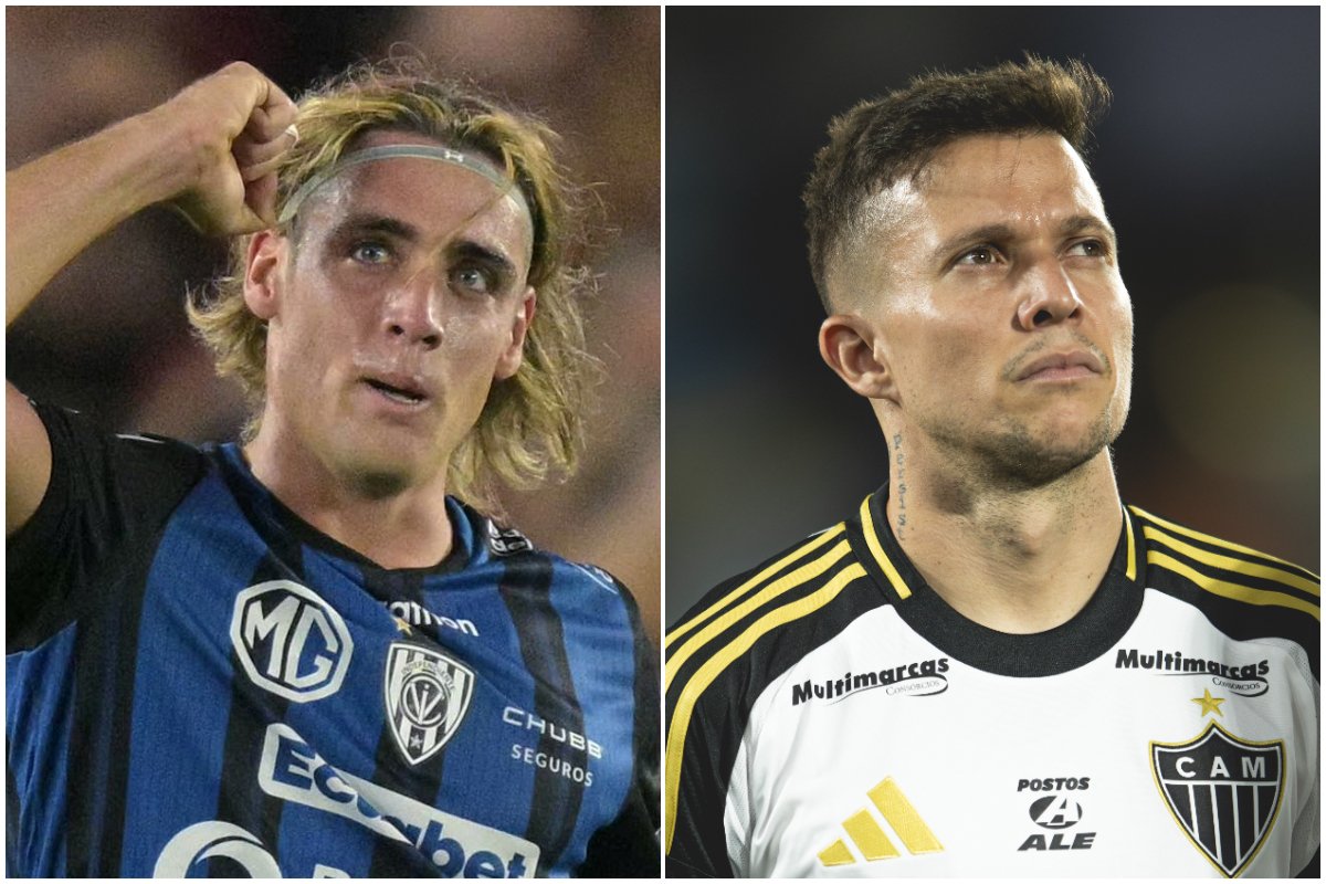 Claudio Spinelli e Bernard (foto: JUAN MABROMATA / AFP e Pedro Souza/Atlético)