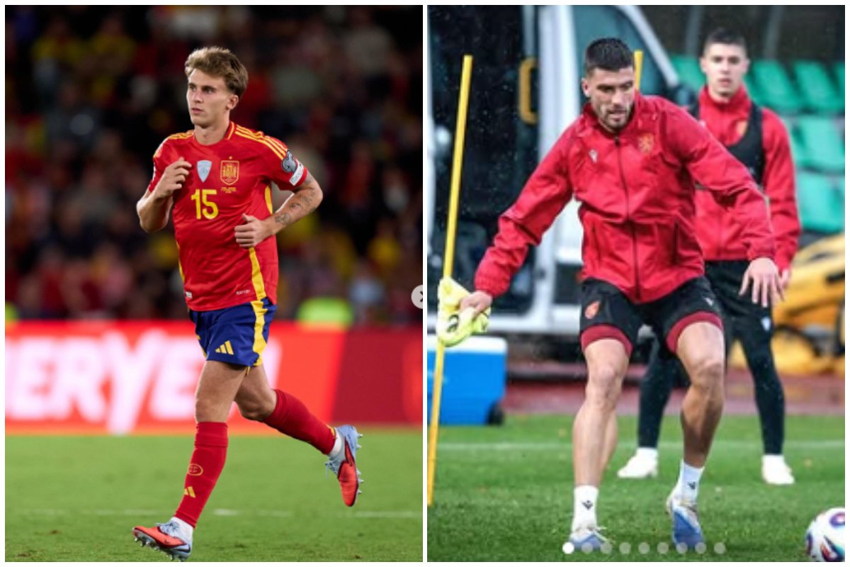 Atletas da Seleção da Espanha e da Bulgária atuando pelos seus respectivos times em campo aberto (foto: Divulgação/Espanha e Divulgação/Bulgária)