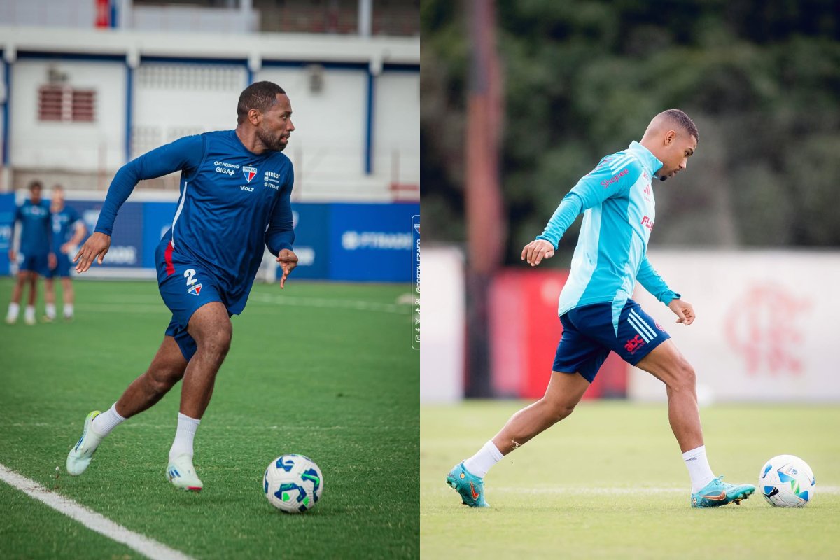 Equipes se preparam para duelo pela Série A (foto: Divulgação/Fortaleza e Flamengo)