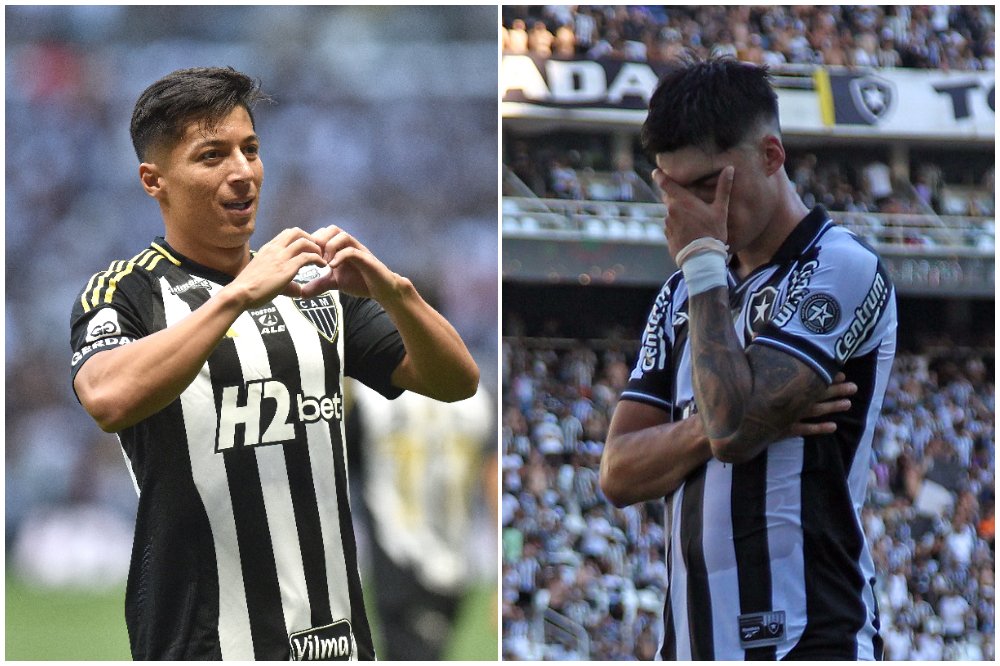 Alan Franco e Joaquín Correa marcaram os gols mais rápidos do Brasileiro de 2025 (foto: Vítor Silva/Botafogo)