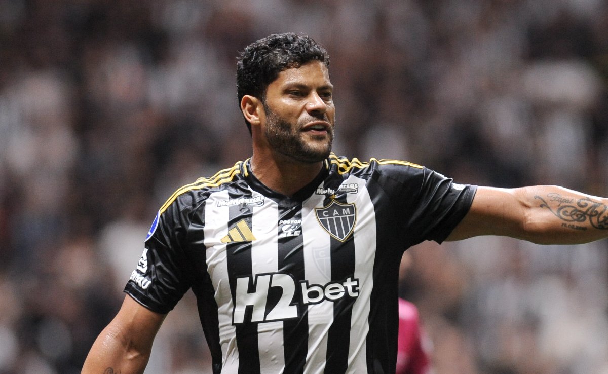 Hulk em ação pelo Atlético na Arena MRV, diante do Independiente del Valle-EQU, pela Copa Sul-Americana (foto: Alexandre Guzanshe/EM/D.A. Press)