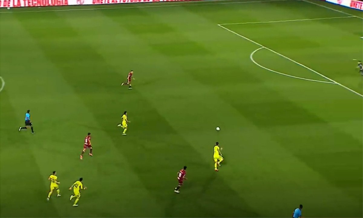 Lance do gol do Lanús contra a Universidad de Chile (foto: Reprodução/OneFootball)