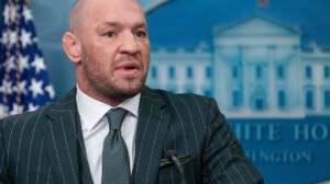 Conor McGregor, lutador do UFC, em discurso na Casa Branca  - Crédito: 