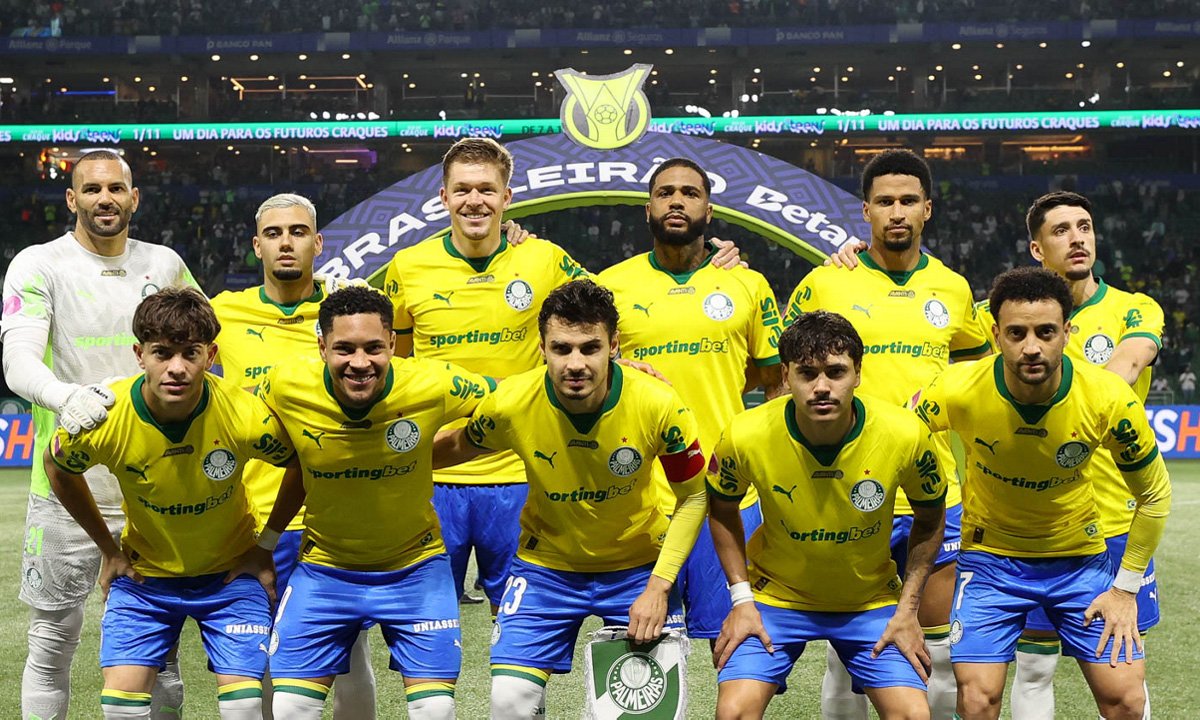 Palmeiras é líder isolado do Brasileirão (foto: Cesar Greco/Palmeiras/by Canon)