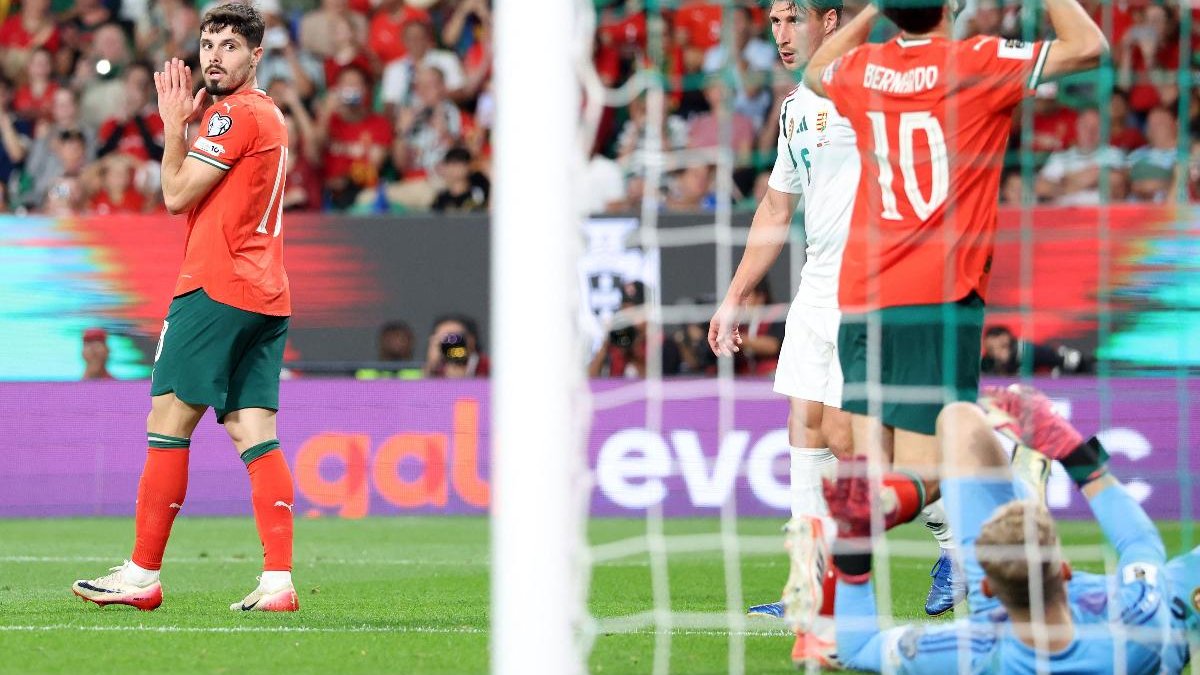Portugal levou empate no fim para a Hungria (foto: PATRICIA DE MELO MOREIRA/afp)