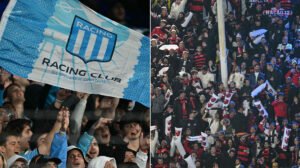 Torcidas de Racing e Flamengo em Avellaneda - Crédito: 