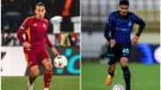 Atletas do Roma e do Internazionale atuado pelos seus respectivos times (foto: Divulgação/Roma e Divulgação/Internazionale)