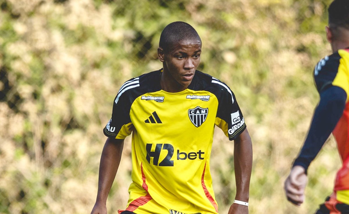 Gabriel Veneno, atacante da base do Atlético (foto: Pedro Souza/Atlético)
