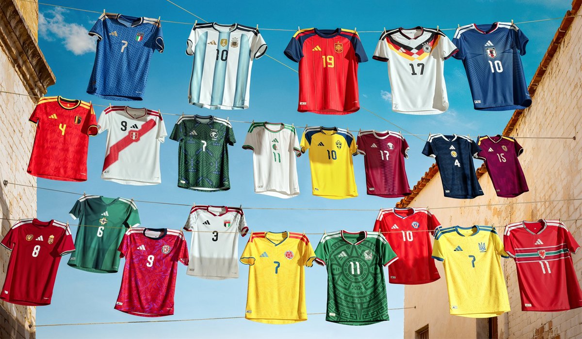 Adidas apresentou camisas das seleções para a Copa de 2026 (foto: Divulgação)